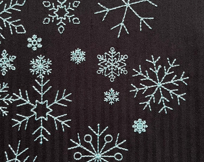 Micro mini small 16 single Snowflakes machine embroidery designs, files in mini sizes from 0.5 thru 1.5 in small winter snowflakes set