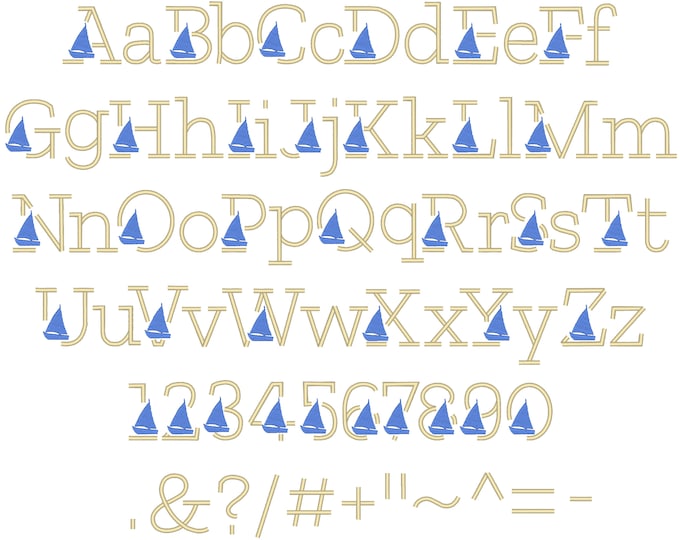 Satin stitch mini boat embroidery fonts sailing alphabet summer font embroidery machine embroidery designs small boat ship monogram boys