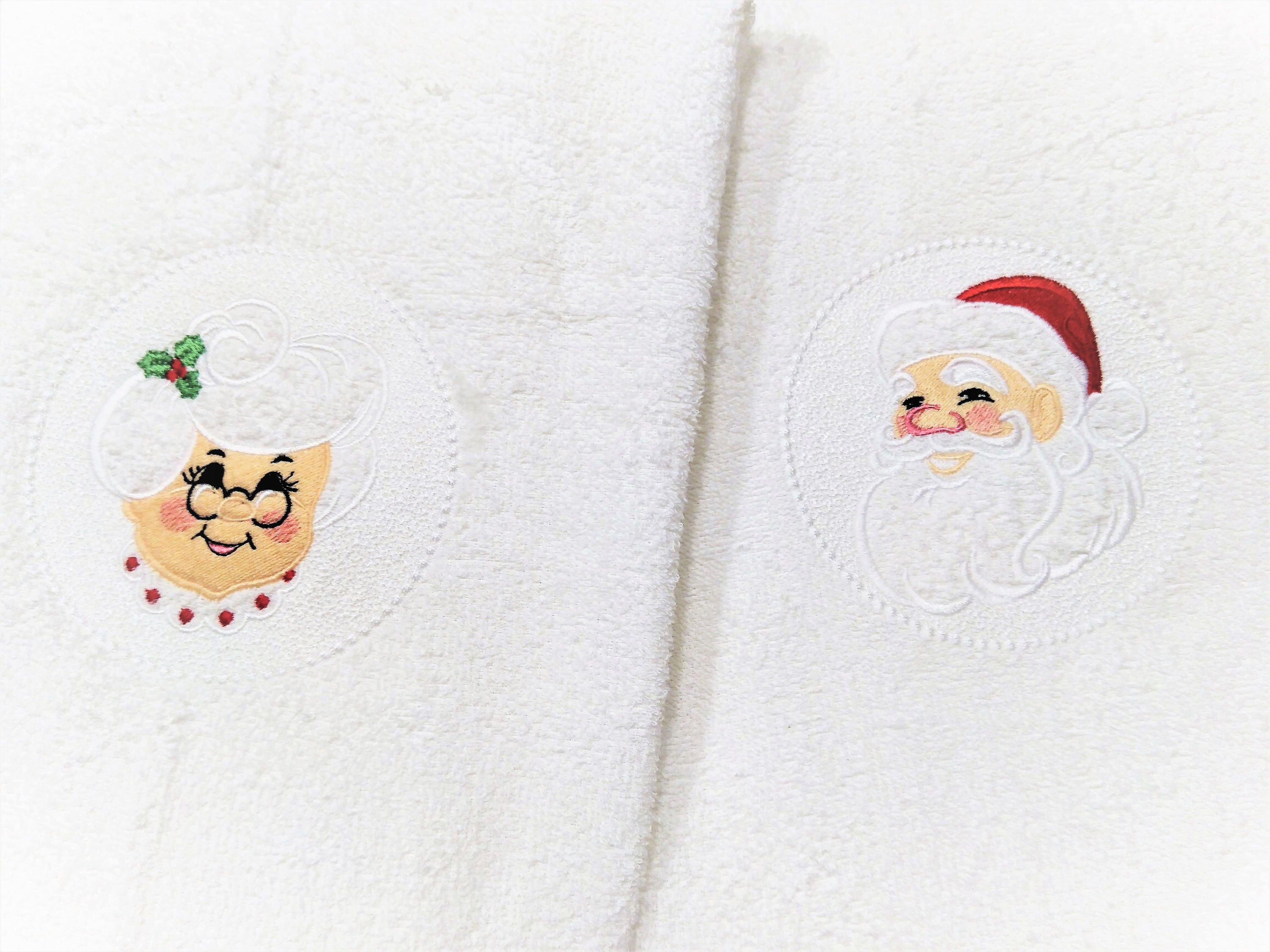 Christmas Pesh Terry Embroidered Tea Towel (4 Designs Available)