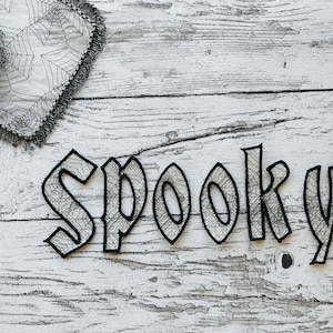 Espeluznante telaraña gótica Lace Font FSL encaje independiente Diseños de bordado de máquinas Font, letras del alfabeto de encaje de varios tamaños, ¡BX incluido!