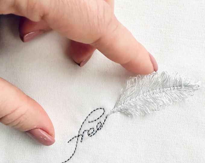 Free saying Fringed Feather machine embroidery designs bold Saying tattoo fringe in the hoop for hoop 4x4 simple cute Fuzzy Fluffy Feather
