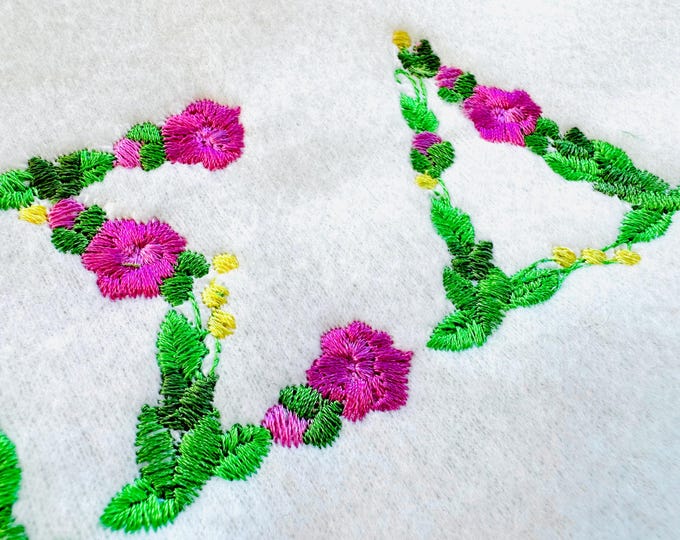 Small Fraternities & sororities Floral Greek font whole entire alphabet liberty fashioned flowers machine embroidery designs mini sizes