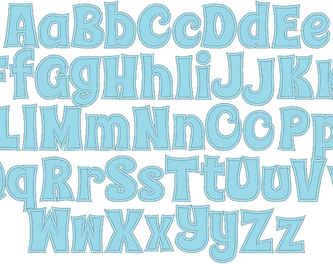 Monogram applique Font machine embroidery applique designs, monogram, alphabet 1.5, 2, 3, 4" uppercase lowercase letters and punctuation BX!