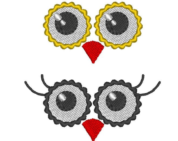 Your Toy eyes - owl whimsy eyes - set of 2 types - machine embroidery designs - multiple sizes for  4x4  INSTANT DOWNLOAD