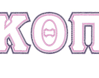 Sororities Greek alphabet ZIG ZAG Double two applique Greek font alphabet abc letters 2 step color font machine embroidery designs BX incl