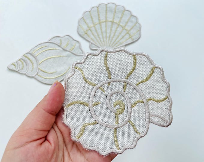 Gorgeous Shell shape Napkin doily coaster 3 different types in assorted sizes ITH in the hoop simply machine embroidery designs SET of 3