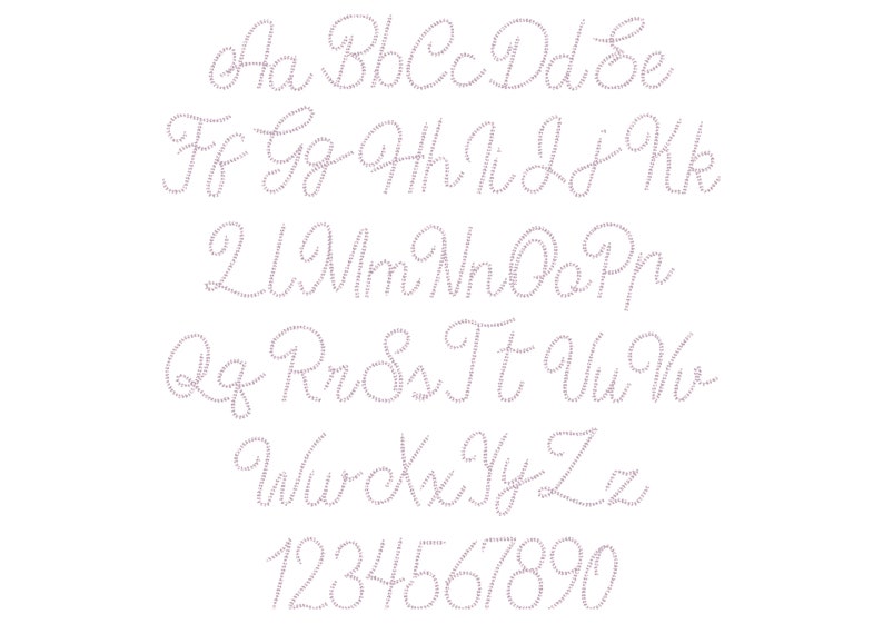 Quick Light Stitch Chain FONT Machine Embroidery Designs in Assorted ...