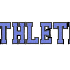 Varsity Collegiate, Collegiate block type Font machine embroidery designs - capital letters and numbers, 2 colors, outline, fill stitch, BX