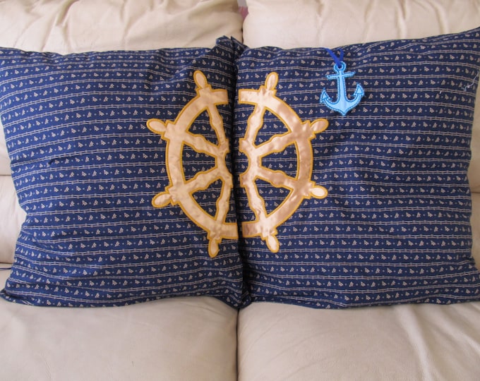 Split Divided half of Ship-wheel - cute nautical theme - Machine Embroidery Applique designs, sizes 4x4, 5x7 and 6x10