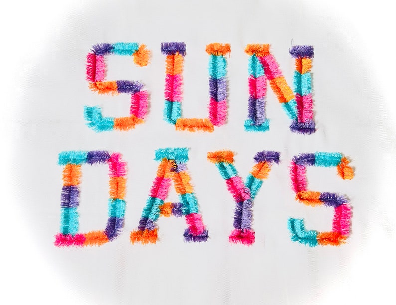 Multicolor Fringed fluffy faux chenille Varsity Font Athletic Sport block alphabet letters machine embroidery designs 2.2 thru 4.4 inches by Artapli embroidery formats BX PES HUS JEF EXP DST VIP VP3 XXX instant download