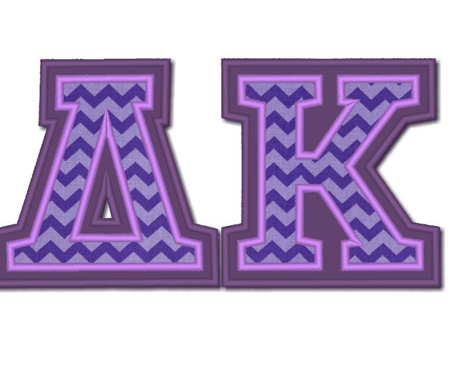 Greek alphabet  Double two 2 step applique 2 layers Greek font, alphabet, machine embroidery DELTA, KAPPA, SIGMA, omega, gamma, lamba...
