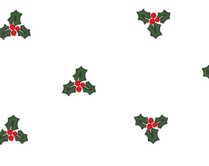 Mini micro wee Holly leaves Christmas mini add on satin stitch accent machine embroidery designs small sizes less than one inch kids baby