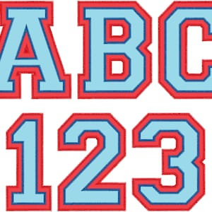 Zig Zag Double two applique Athletic Sport High School Team Players Font machine embroidery designs alphabet BX and other embroidery formats