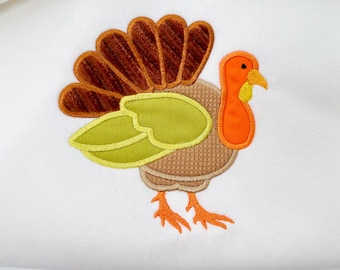 Fall Turkey Daniel Applique machine embroidery designs many sizes 4 up to 8 inch sweet home farm bird Gobble kitchen towel embroidery