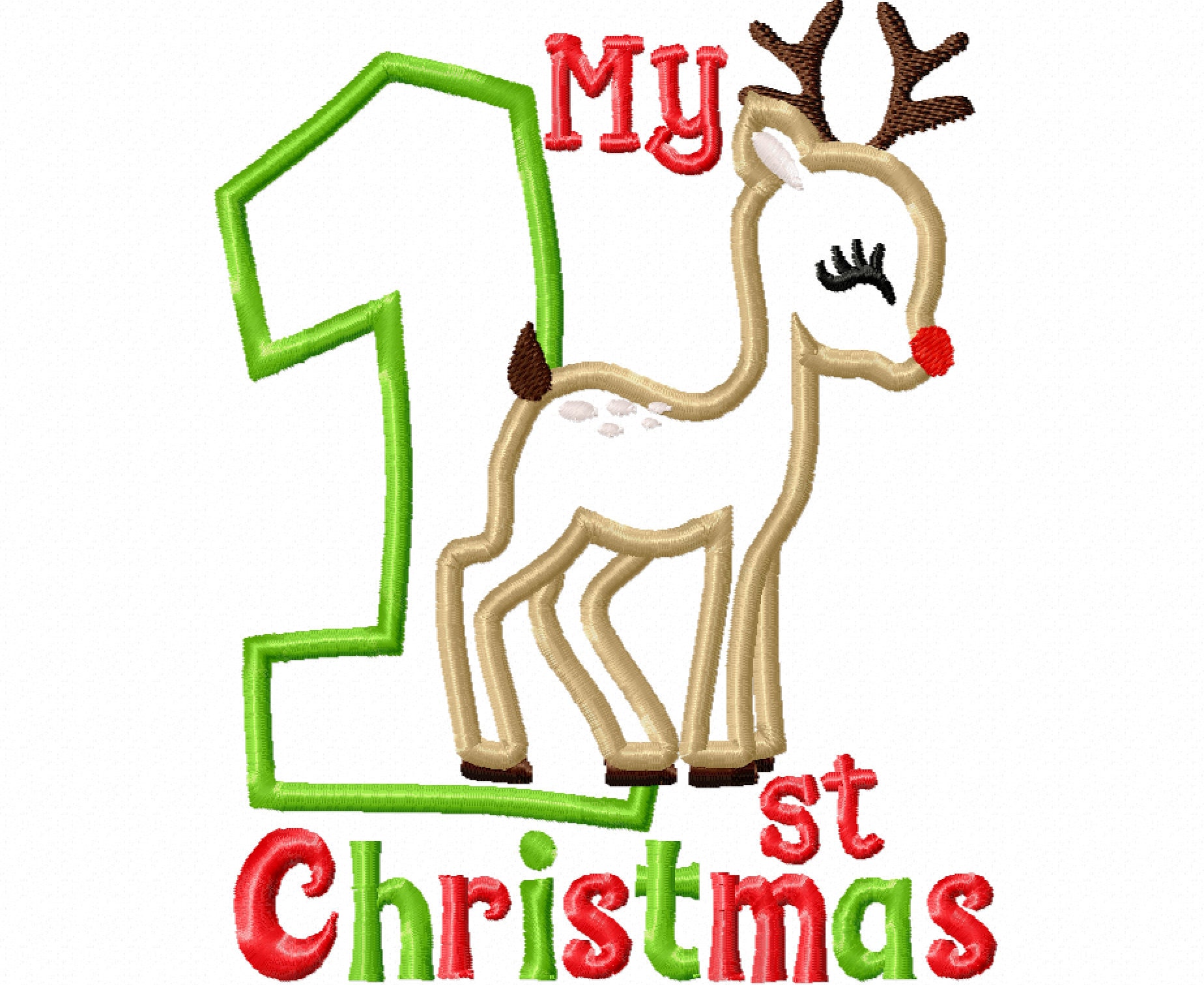 Download Baby deer My 1st Christmas reindeer Christmas Machine ...