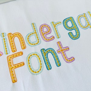 Quick light stitch School Sketch stitch embroidery Font bean stitch machine embroidery design Kindergarten alphabet from 1.2" 7 sizes, BX