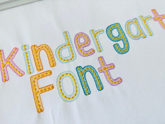 Quick light stitch School Sketch stitch embroidery Font bean stitch machine embroidery design Kindergarten alphabet from 1.2inch 5 sizes, BX