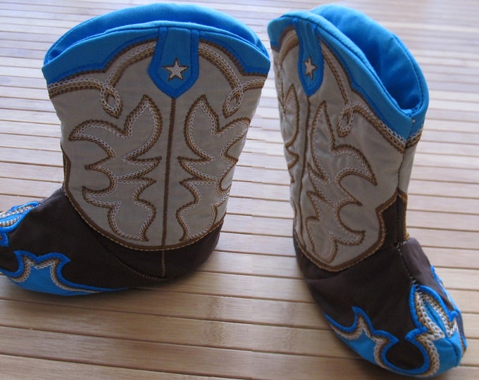 New ultimate designed Stitched Baby Cowboy boots - In the hoop project - new technology - machine embroidery ITH designs 5x7