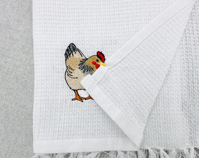 Cute Playing Chicken Animal Thief kitchen dish towel Farm bird Chicken Mama machine embroidery designs ITH project simply in the hoop
