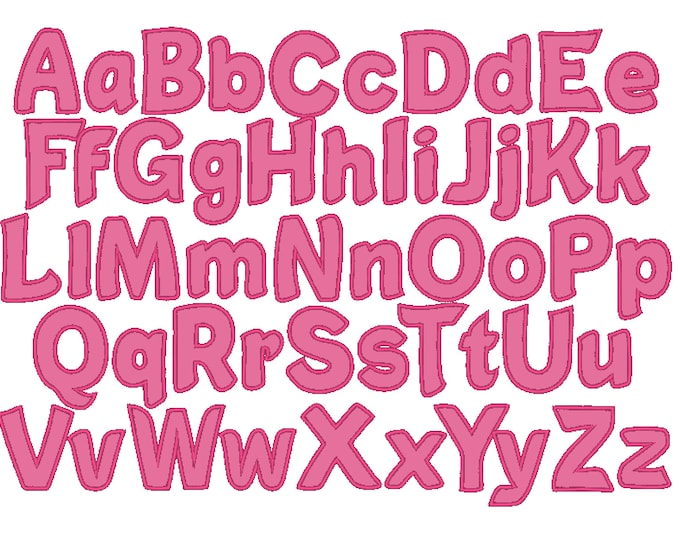 NEW Monogram applique Font machine embroidery applique designs, monogram, alphabet, letters sizes from 1.5"  2" 2.5" 3" 4" 4.5" BX included!
