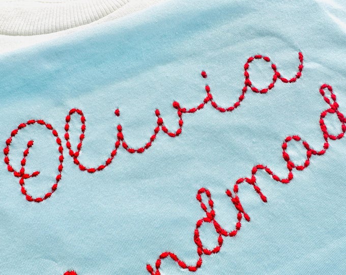 Handwritten script FONT Hand stitch effect bean stitch alphabet monogram machine embroidery designs letters and numbers 1.3 to 4.8 inch BX