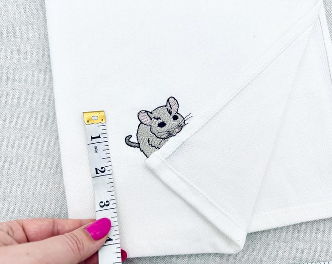 Cute Playing Little Baby Mouse Pup Animal Thief kitchen dish towel kids funny machine embroidery designs ITH project simply in the hoop