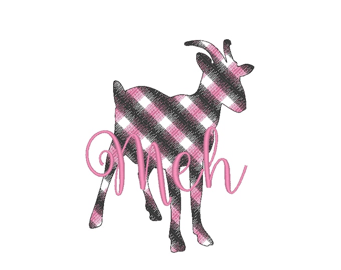 Goat meh Honk Plaid, check, square, chequered, tartan oat meh towel kitchen Machine design 4, 5, 6 goose embroidery Silhouette light stitch