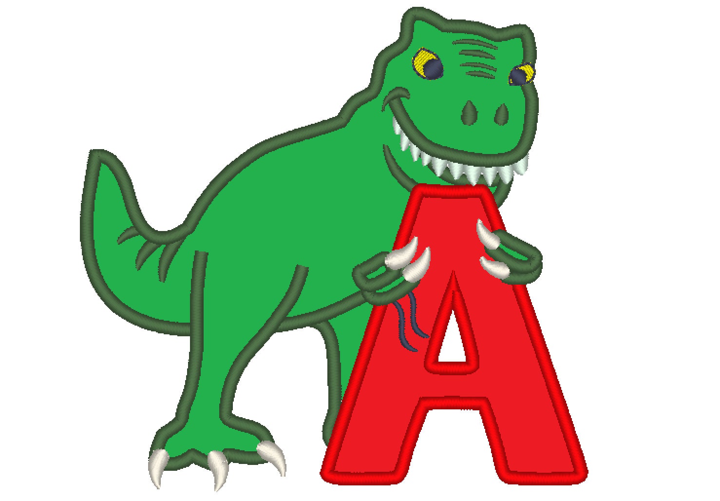 T-rex dinosaur Personalized name letter whole alphabet 26 | Etsy