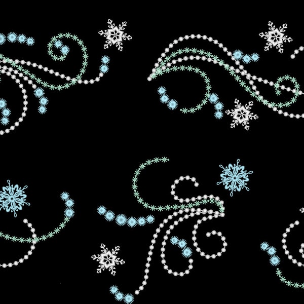 Frozen snowflake swirl star tail machine embroidery designs SET of snowflakes and tails for hoop 4x4, 5x7 Christmas winter star swirls curls