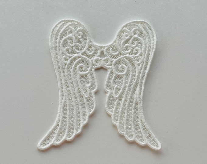 Simply Angel Wings FSL Free standing lace angel wing Christmas tree ornament decoration machine embroidery designs for hoop 4x4 and 5x7
