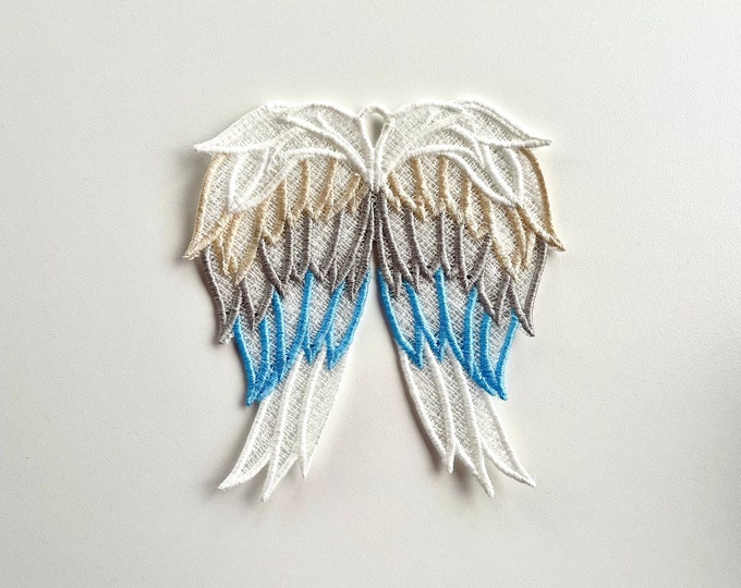 Multicolor Angel wings FSL Free standing lace angel wing Christmas decoration ornament machine embroidery designs for hoop 4x4, 5x7