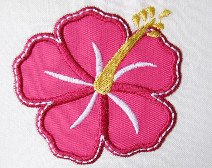 Hawaiian Flower Hibiscus Applique Machine Embroidery Designs in small sizes up to 2 inches, kids baby girl floral design INSTANT DOWNLOAD