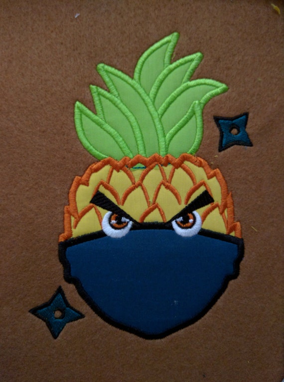 Fruit Ninja Pineapple machine embroidery design fill stitch -  Portugal