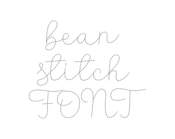 Handwritten script FONT Butter Bean Stitch Alphabet Monogram machine embroidery designs letters numbers punctuation many sizes 0.5 to 2.2 in