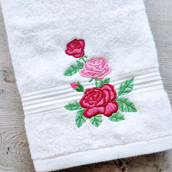 Roses Shabby Chic Flowers Rose Bouquet machine embroidery designs multiple sizes, floral blossom rose embroidery design INSTANT DOWNLOAD