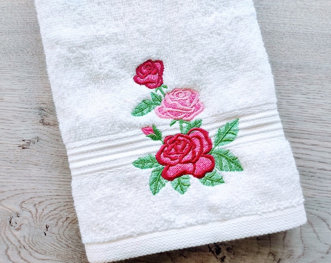 Roses Shabby Chic Flowers Rose Bouquet machine embroidery designs multiple sizes, floral blossom rose embroidery design INSTANT DOWNLOAD