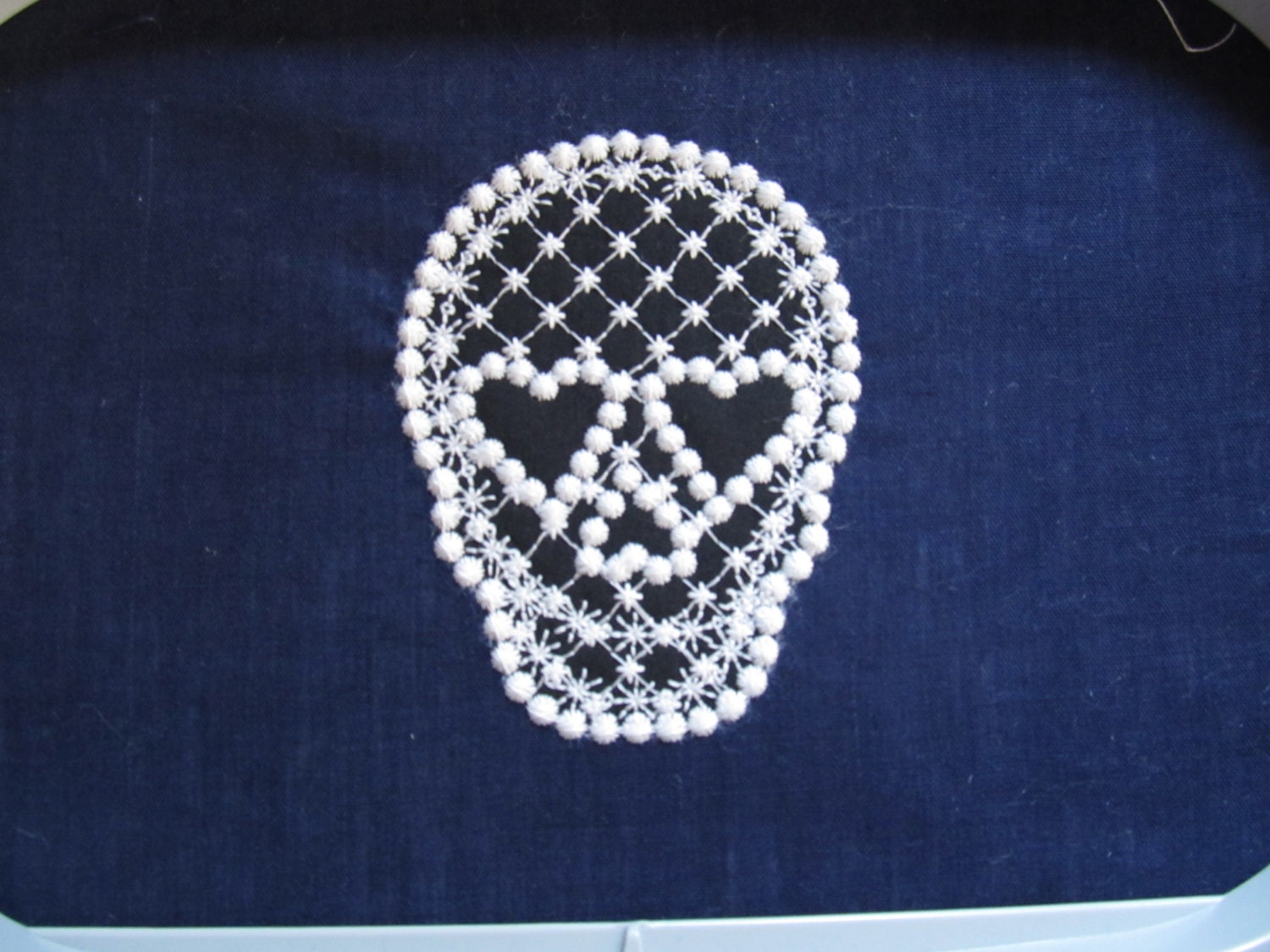 Skull / Glow in the dark special designed machine embroidery, skull glow embroidery, glow in the Skull / Glow in the dark special designed machine embroidery, skull glow embroidery, glow in the