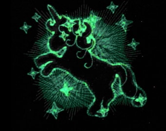 Unicorn / Glow in the dark special designed machine embroidery / sizes 4x4 and 5x7 INSTANT DOWNLOAD