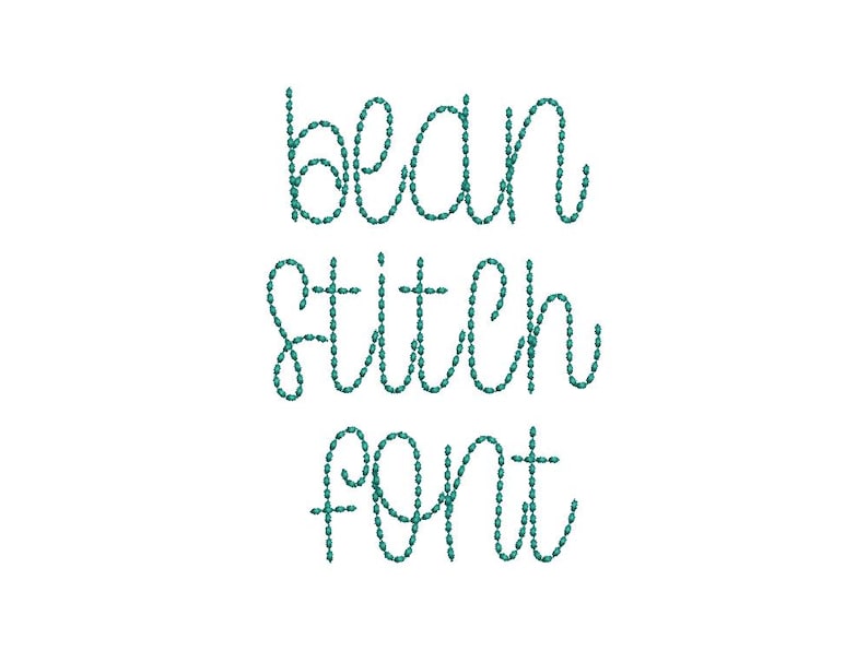 Bean Stitch Thin Line Lollipop FONT Hand Stitch Effect One Height ...