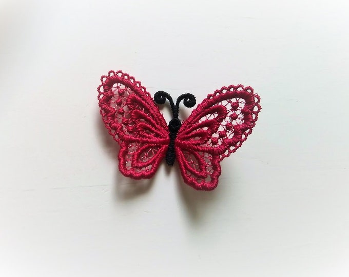 SMALL Butterfly Dimensional,  FSL, Free standing lace embroidery design in the hoop ITH embroidery 4x4 assorted sizes