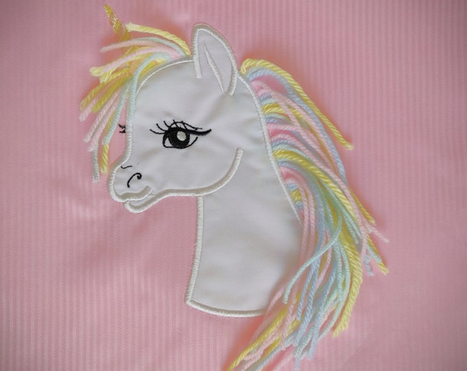 Unicorn head applique  - machine embroidery designs applique Rainbow unicorn embroidery pretty Rainbow unicorn head face INSTANT DOWNLOAD