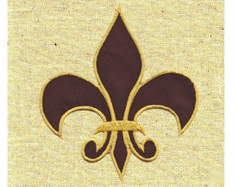 Fleur de lis - floral machine embroidery applique designs - SET of 3 single designs in multiple sizes  INSTANT DOWNLOAD