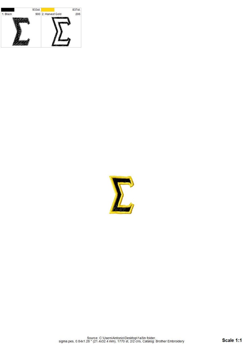 Tall Mini Greek FONT Fill Stitch and Outline Sizes 0.8 up to 1.6 Inch ...