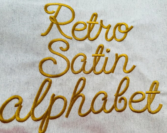 Baby Satin Stitch handwritten Font alphabet Script letters baby monogram name machine embroidery designs assorted sizes 1 up to 2.8 inch BX
