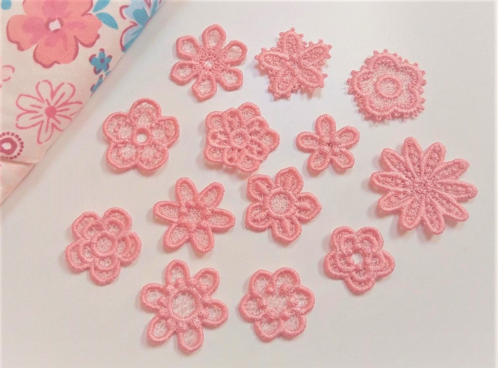 Mini Delicate Lace Flowers Big Collection SET of 13 FSL Free Etsy
