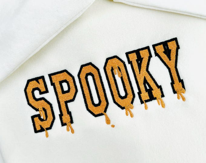 Halloween Spooky Melted FONT 2 styles Varsity Collegiate type kids best alphabet monogram machine embroidery designs fill stitch and outline