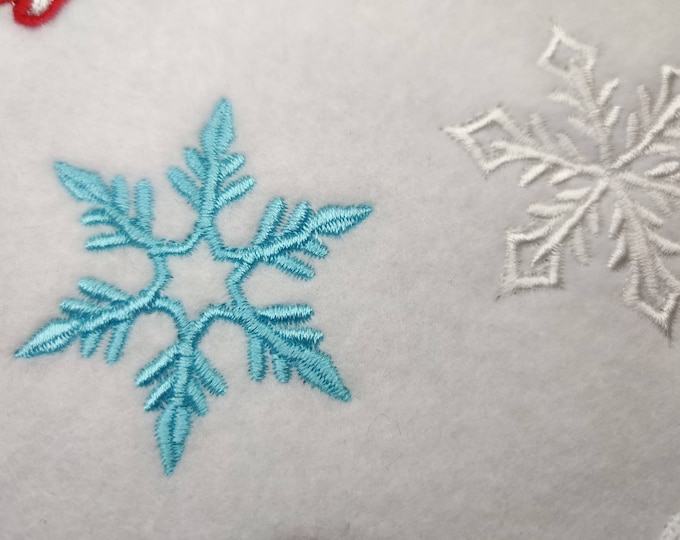 6 Snowflakes machine embroidery designs set assorted sizes mini delicate frozen snow snowflakes