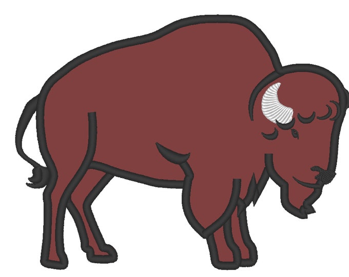 Classic Bison buffalo Silhouette simply Machine embroidery applique designs assorted sized 4, 5, 6, 7, 8 inches  INSTANT DOWNLOAD
