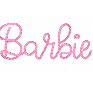 Diseños de bordado de máquina Rope FONT en mini tamaños variados letras del alfabeto nombre juguetón monograma chica vaquera cuerda lazo BX incluido