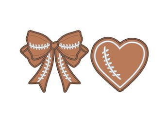 Football stitch Bow Applique side seam bow and heart add on 2 designs set machine embroidery designs  ribbon Sports Girly Bow sweatshirt